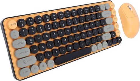 EBTOOLS Wireless Keyboard and Mouse Combo, 85 Keys Retro Round Keycaps with DIY Customization, 2.4G Connection for OS X PC Laptop in Saudi Arabia