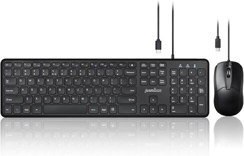 Perixx Wired USB-C Keyboard PERIBOARD-210 and Mouse PERIMICE-209C Combo in Kuwait
