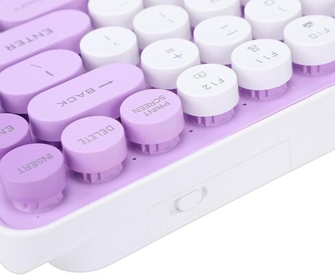 EBTOOLS Wireless Keyboard and Mouse Combo, 85 Key 2.4G Dual Mode Retro Round Keycaps, USB Receiver, with Ergonomic Design and Multicolor Theme, for OS X PC Laptop in Saudi Arabia