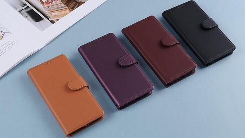 حافظة Harryshell لهاتف iPhone 17 مقاس 6.3 بوصة محفظة RFID تحجب فتحات بطاقة الائتمان وحامل مسند فاخر من جلد البولي يوريثان حافظة هاتف واقية قابلة للطي للرجال والنساء باللون الأرجواني in Saudi Arabia
