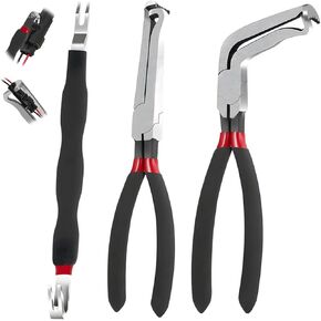Electrical Disconnect Pliers, 37980 60 Degree Connector Pliers for Car,Automotive Electrical Plug Connector Disconnect Tool for Push Tab Style Plugs Suitable for Fuel Line Petrol Clip in Kuwait