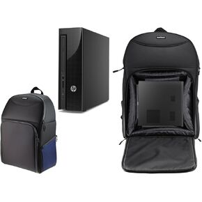 Navitech Portable Rugged Black & Blue Backpack/Rucksack Carry Case Compatible with The hp compaq dc7800 Desktop PC in Saudi Arabia