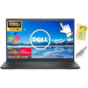 كمبيوتر محمول للأعمال بشاشة تعمل باللمس مقاس 15.6 بوصة FHD من Dell، ومعالج AMD Ryzen 7 7730U ثماني النواة، وذاكرة وصول عشوائي سعتها 16 جيجابايت وتخزين 1 تيرابايت (512 جيجابايت SSD + مجموعة إرساء 512 جيجابايت)، ورسومات AMD Radeon، ونظام التشغيل Windows 11، in Kuwait