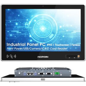 15.6 Inch Fanless Industrial Panel PC - IP65 Touch All-in-One Computer,16:9 1920×1080 Windows 10 Pro Computer with Front Camera,USB,ID&IC Card Reader for Production line(Intel i7 7th,16G+128G) in Saudi Arabia