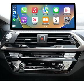 شاشة لمس CarPlay لاسلكية ضيقة للغاية مقاس 12.3 بوصة لسيارة BMW X3 X4 Series F25 F26 مع نظام EVO 2016-2017 سنة، ستيريو راديو السيارة لسيارات Android اللاسلكية، Mirrorlink، الملاحة in Kuwait