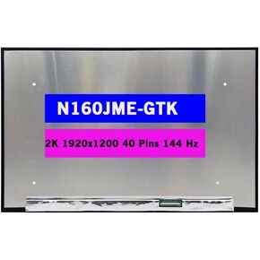 16.0" Non-Touch Screen Replacement N160JME-GTK NE160WUM-NX3 V8.0 B160UAN05.A LCD Display Panel (FHD+ 40pin 1920x1200 144HZ) in Saudi Arabia