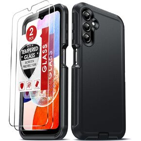 LeYi متوافق مع حافظة هاتف Samsung Galaxy-A13-5G-Phone: حافظة هاتف Samsung A13 مع واقي شاشة من الزجاج المقوى، غطاء متين 3 في 1، حافظة Funda para Galaxy A 13 5G مقاومة للصدمات من الدرجة العسكرية، أزرق مخضر in Saudi Arabia