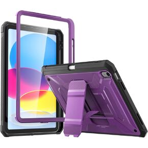حافظة DICEKOO لجهاز iPad (A16) الجيل الحادي عشر 11 بوصة 2025 / iPad الجيل العاشر 10.9 بوصة 2022، غطاء حماية متين لكامل الجسم مع حامل قلم رصاص، واقي شاشة مدمج ومسند - رمادي in Kuwait