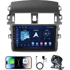 ستيريو سيارة 9 بوصة لسيارة Toyota Corolla 2009-2013، استبدال شاشة راديو Android مع CarPlay اللاسلكي/Android Auto، GPS، بلوتوث، WiFi، DSP، FM، كاميرا احتياطية in Kuwait