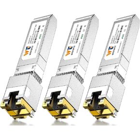 10GBase-T SFP+ to RJ-45 Transceiver 3 Pack, 10Gbe SFP+ Copper Ethernet CAT6a/CAT 7 Module, up to 30m, Compatible with Cisco SFP-10G-T-S, Fortinet, TP-Link in Saudi Arabia