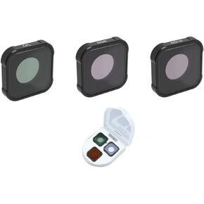 (3 Pack) CPL & ND16 & Anti Light Damage Len Protection Filter Set for GOPRO hero13/12/11/11 mini/10/9 Camera Lens Filter Set with Multi-Layer Coatings HD Glass Waterproof/Scratch Action Camera in Kuwait