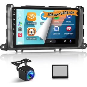 [4+128G] Upgrade Radio for Toyota Sienna 2010-2014, 9 inch Android IPS Incell Touchscreen Stereo - Wireless Carplay and Android Auto, 5G/WiFi, GPS, Custom Homepage, BT 5.0 + Backup Camera + Canbus in Kuwait