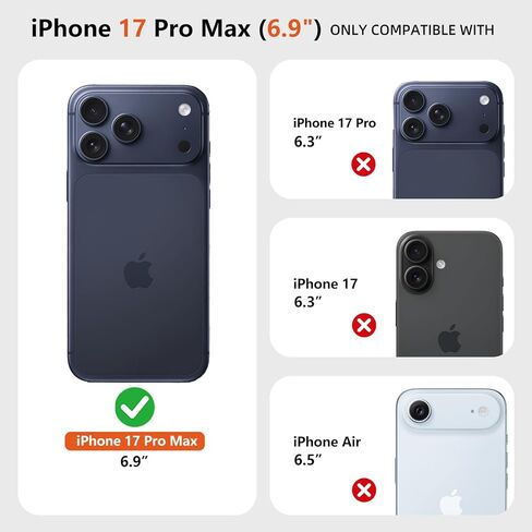 for iPhone 17 Pro Max Wallet Case with Card Holder, RFID Blocking PU Leather Flip Case with Crossbody Lanyard Strap Protection Shockproof Cover, Beige in Saudi Arabia