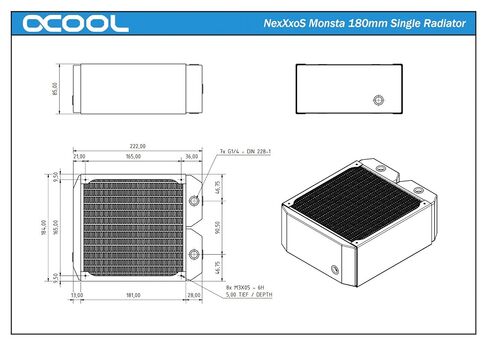Alphacool NexXxoS Monsta 180mm Single Radiator (14213) in Saudi Arabia