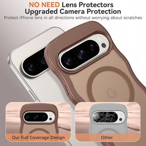 حافظة BENTOBEN مغناطيسية لهاتف Google Pixel 10 Pro XL، حافظة لطيفة ومموجة مجعدة Pixel 10ProXL [متوافقة مع MagSafe] غطاء مضاد للانزلاق غير لامع للنساء والرجال والأولاد لهاتف Google 10ProXL 6.8"، تيتانيوم صحراوي in Kuwait