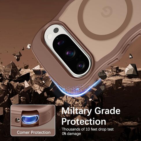 حافظة BENTOBEN مغناطيسية لهاتف Google Pixel 10 Pro XL، حافظة لطيفة ومموجة مجعدة Pixel 10ProXL [متوافقة مع MagSafe] غطاء مضاد للانزلاق غير لامع للنساء والرجال والأولاد لهاتف Google 10ProXL 6.8"، تيتانيوم صحراوي in Kuwait