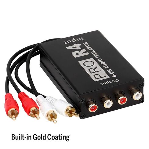 4 Channel RCA Ground Loop Isolator, RCA Noise Filter, Hum Eliminator No Bass Loss for HiFi Car & Home Audio(PRO R4) in Saudi Arabia