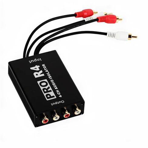 4 Channel RCA Ground Loop Isolator, RCA Noise Filter, Hum Eliminator No Bass Loss for HiFi Car & Home Audio(PRO R4) in Saudi Arabia