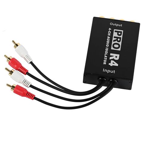 4 Channel RCA Ground Loop Isolator, RCA Noise Filter, Hum Eliminator No Bass Loss for HiFi Car & Home Audio(PRO R4) in Saudi Arabia
