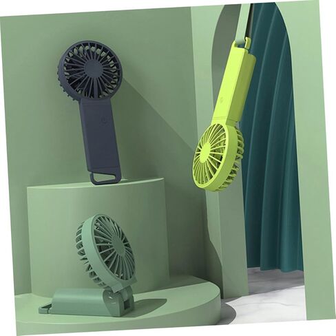 Homoyoyo USB Folding Handheld Mini Fan for Home Office School, Fluorescent Green, Portable Rechargeable Small USB Fan with Compact Design, 85x35x193mm in Saudi Arabia
