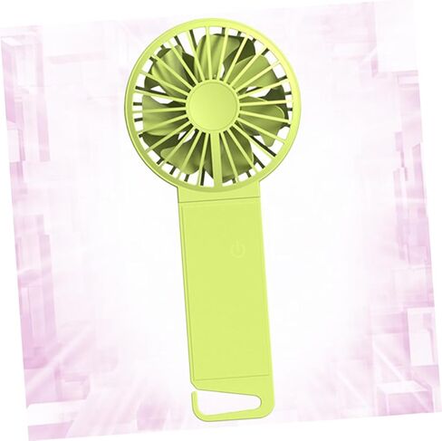 Homoyoyo USB Folding Handheld Mini Fan for Home Office School, Fluorescent Green, Portable Rechargeable Small USB Fan with Compact Design, 85x35x193mm in Saudi Arabia