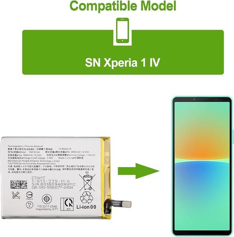Replacement Battery SNYSCA6 Battery Compatible with Sony Xperia 1 IV/Sony Xperia 5 IV with Free Tools in Saudi Arabia