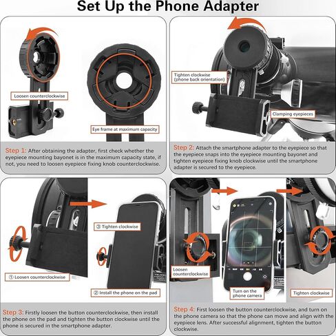 Smartphone Telescope Adapter - Bundle with - Red Dot Finderscope in Saudi Arabia