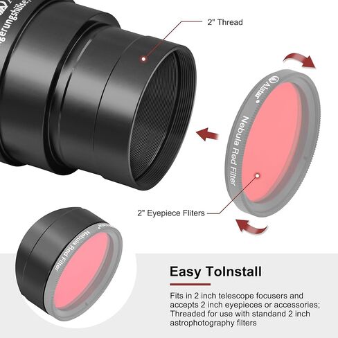 Alstar 2 inch to 1.25 inch Telescope Eyepiece Adapter - Bundle with - 2-Inch Telescope Eyepiece Extension Tube in Saudi Arabia