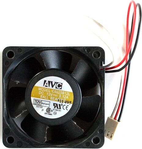 FAN, AVC C6025B12L DC 12V 0.12A BALL BEARING, 8005969, 3-WIRE, 60x25mm in Saudi Arabia