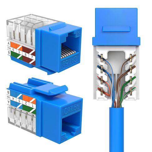 CAT5E KEYSTONET ETHERNET JANT BUNCH DOWN UTP 45 DEGREE (إنهاء أسهل من 90 درجة) ، RJ45 Slim Profile Fever إنهاء 45 درجة زاوية (1000 حزمة) in Saudi Arabia