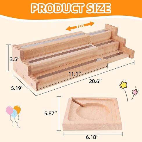 Expendable Wooden Tonie Shelf with Storage Steps - Extendable 3-Slot Organiser for Toniebox2 Toniebox1 and Tonie Figures, Perfect for Kids' Rooms & Play Areas (Natural) in Saudi Arabia