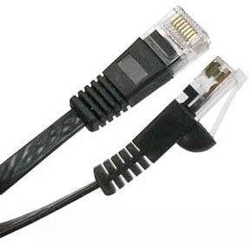 iMBAPrice® Flat Ethernet Cat 6 Cable (15 Ft, Black) in Saudi Arabia