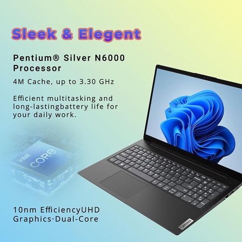Lenovo V15 Business Laptop Computer, 15.6" FHD Display, Intel Processor, 16GB RAM, 512GB SSD, Long Battery Life, Privacy Shutter, Dolby Audio, Quiet Keyboard, Windows 11 Pro in Saudi Arabia
