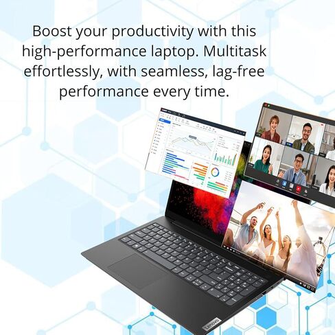 Lenovo V15 Business Laptop Computer, 15.6" FHD Display, Intel Processor, 16GB RAM, 512GB SSD, Long Battery Life, Privacy Shutter, Dolby Audio, Quiet Keyboard, Windows 11 Pro in Saudi Arabia