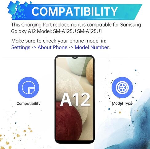 Charging Port Replacement for Samsung Galaxy A12 USB Charger Dock Type-C Connector Flex Cable Board with Microphone Jack Headphone Mic Port Repair Fix for SM-A125U SM-A125U1 in Saudi Arabia