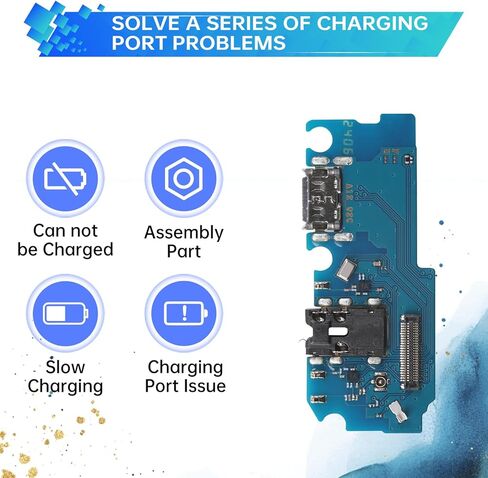 Charging Port Replacement for Samsung Galaxy A12 USB Charger Dock Type-C Connector Flex Cable Board with Microphone Jack Headphone Mic Port Repair Fix for SM-A125U SM-A125U1 in Saudi Arabia