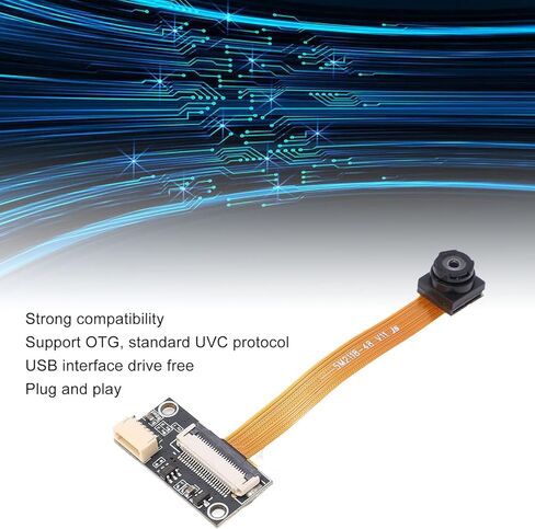 وحدة كاميرا Pi 5MP كاميرا ويب USB بتركيز تلقائي مع رؤية واسعة 180 درجة UVC التوصيل والتشغيل بدون محرك للكمبيوتر الشخصي Linux Android in Kuwait