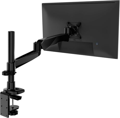 Mount-It! CLiX Series Single Monitor Desk Mount Gas Spring Arm, TAA-Compliant Computer Monitor Mount, 13-32" up to 19.8 lbs, VESA 75 100, Full Motion, Premium Aluminum, Clamp Grommet, Black in Saudi Arabia