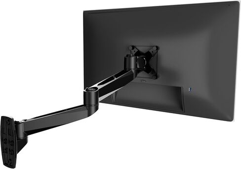 Mount-It! CLiX Series Single Monitor Wall Mount Full Motion Articulating Arm, TAA-Compliant, Fits 13-34" Screens up to 30 lbs, VESA 75 & 100, Premium Aluminum, Precision Control, Space-Saving, Black in Saudi Arabia