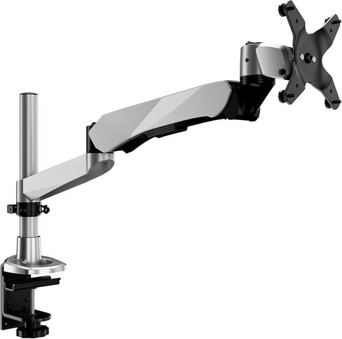 Mount-It! CLiX Series Single Monitor Desk Mount Gas Spring Arm, TAA-Compliant Computer Monitor Arm, 13-32" up to 19.8 lbs, VESA 75x75 100x100, Full Motion Articulating, Premium Aluminum, Clamp Grommet in Saudi Arabia