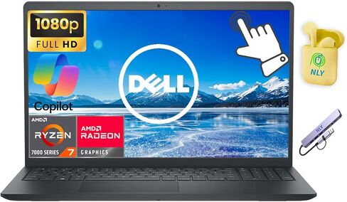 كمبيوتر محمول للأعمال بشاشة تعمل باللمس مقاس 15.6 بوصة FHD من Dell، ومعالج AMD Ryzen 7 7730U ثماني النواة، وذاكرة وصول عشوائي سعتها 16 جيجابايت وتخزين 1 تيرابايت (512 جيجابايت SSD + مجموعة إرساء 512 جيجابايت)، ورسومات AMD Radeon، ونظام التشغيل Windows 11، in Saudi Arabia