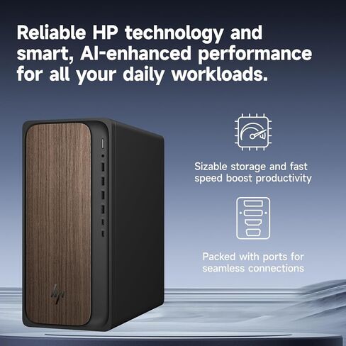 كمبيوتر HP 2025 OmniDesk Business Desktop Next Gen AI PC، Intel Core Ultra 7 265، NVIDIA GeForce RTX 5060، ذاكرة الوصول العشوائي DDR5 سعة 64 جيجابايت، 8 تيرابايت SSD، لوحة مفاتيح وماوس، HDMI، DP، Win 11 Home، حزمة مع Adata 512 جيجابايت SSD خارجي in Kuwait