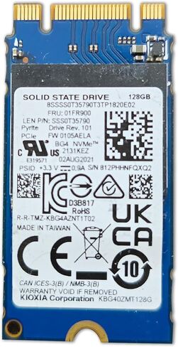 KBG40ZMT128G 128GB M.2 2242 PCIe Gen3 x4، NVME V1.3 22mm x 42mm محرك الحالة الصلبة (OEM) in Kuwait