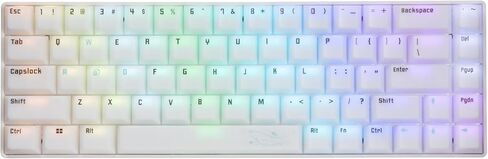 STORIA Magnetic Gaming Keyboard Mercury 65 Rapid Trigger, White, Transparent Keycap, 65%, Polling Rate 8000Hz in Saudi Arabia