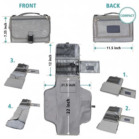 Baby Portable Diaper Changing Pad - Baby Changing Pad & Diaper Changer Travel Bag in Saudi Arabia