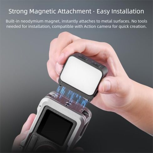 ضوء تعبئة مغناطيسي مدمج مقاوم للماء وقابل لإعادة الشحن للجيب 3 - سطوع قابل للتعديل وأربع درجات حرارة ألوان للمصورين ومصوري الفيديو (1 ملء الضوء) in Kuwait