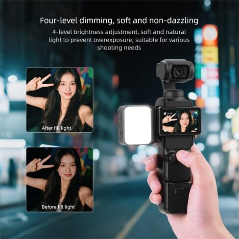 ضوء تعبئة مغناطيسي مدمج مقاوم للماء وقابل لإعادة الشحن للجيب 3 - سطوع قابل للتعديل وأربع درجات حرارة ألوان للمصورين ومصوري الفيديو (1 ملء الضوء) in Kuwait