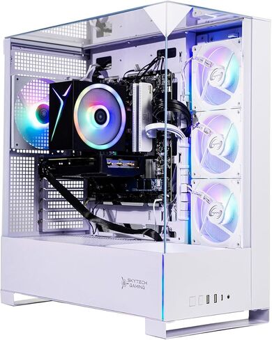 كمبيوتر Skytech Gaming Archangel 5 للألعاب، Intel i5 14400F 2.5 جيجا هرتز، NVIDIA RTX 5060، 1 تيرابايت NVMe SSD، 16 جيجابايت DDR5 RAM 6000، 750 واط Gold PSU، Wi-Fi، Win 11، سطح المكتب in Saudi Arabia
