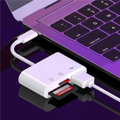محول من النوع c TF CF sD قارئ بطاقة الذاكرة OTG Writer Compact FlashUsB-C لجهاز lPad Pro Huawei MacBook Samsung Xiaomi (النوع c إلى USB أبيض) in Kuwait