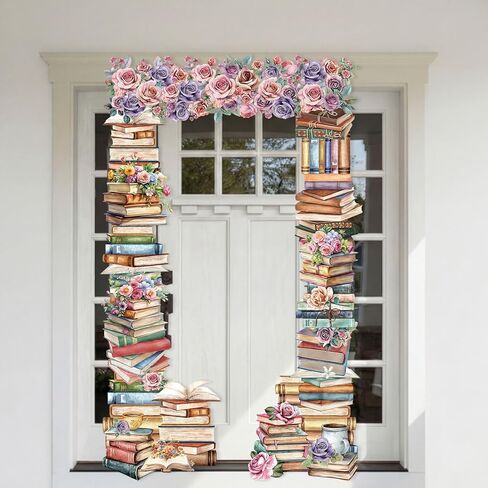 Book Themed Party Porch Banner Reading Themed Door Hanging Decoration Book Club Photo Banner Props Background for Birthday Baby Shower Library Bookworm Party Photo Booth Props Supplies in Saudi Arabia